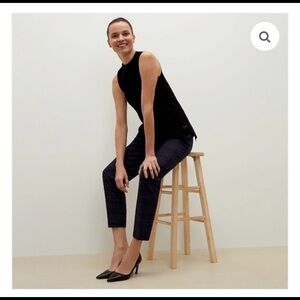 MM Lafleur Giulia Black Knit Top w/ side slits. Size S